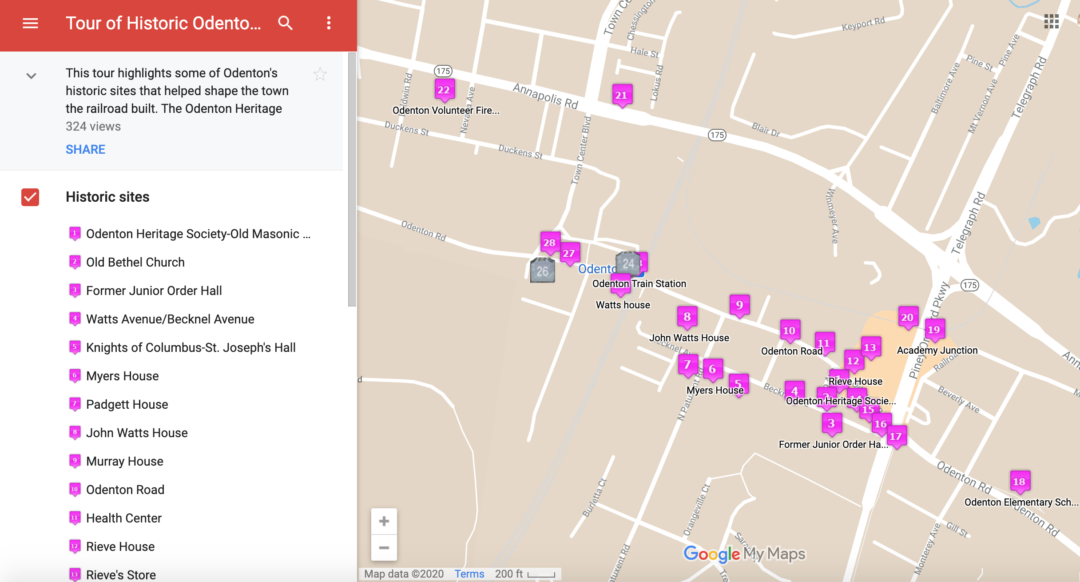 Odenton’s Historic Sites Map Odenton Heritage Society, Inc.